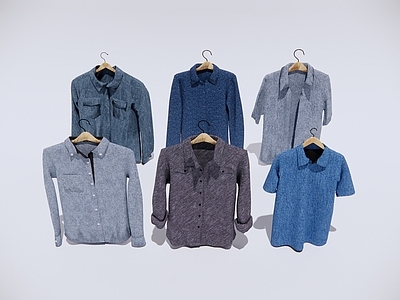 衣服 牛仔衬衫 长袖短袖服饰