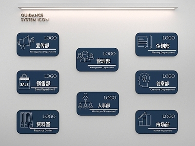 现代挂件 导示牌
