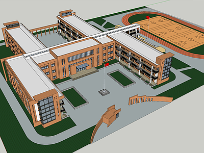 现代学校建筑 教学楼学校