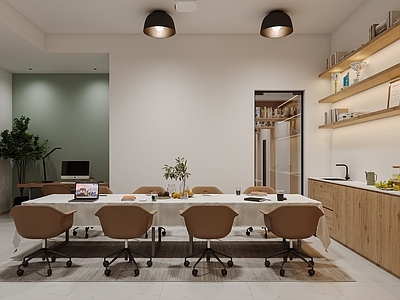 现代极简书店 会议室