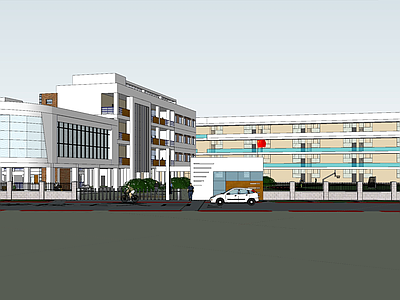 现代学校建筑 教学楼学校