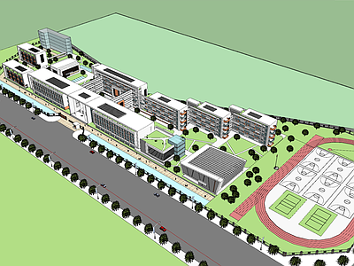 现代学校建筑 教学楼学校