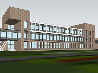 现代学校建筑 教学楼学校
