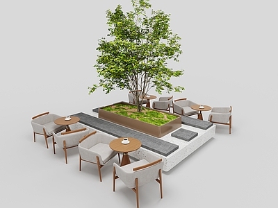 现代接待室 景观座椅 休息区 休闲桌椅 洽谈