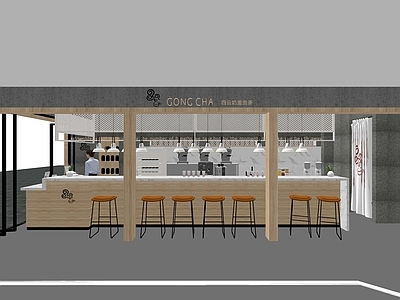 原木奶茶店 贡茶 网红
