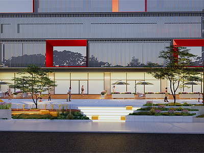现代简约其他商业建筑 高端公寓 现代商业 沿街商业 办公楼 办公商业