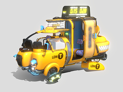 其他交通工具 赛博朋克出租车 科幻飞车 悬浮汽车 空中飞车 飞行器 行汽车