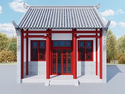 现代古建筑 祠堂 厅屋