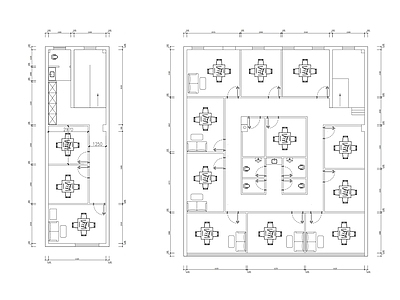 简约棋牌室 自助棋牌室 200平 平面布局图 施工图