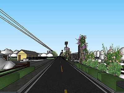 现代简模规划 乡村道路