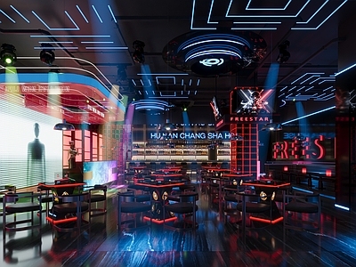 现代新中式酒吧 酒吧 主题酒吧 KTV 清吧 炫酷酒吧
