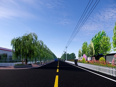 现代其他农业建筑 乡村道路