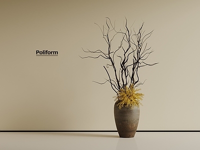 盆栽 新中式盆栽 枯枝摆件