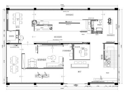 家具展厅 家居展厅 家装体验区 样板间展厅 施工图