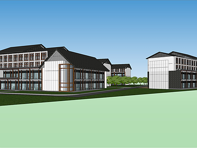 新中式其他公共建筑 新中式养老院