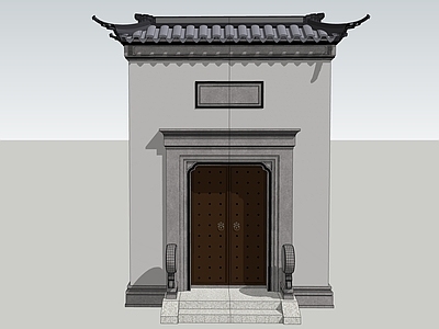 中式入口大门 中式门头