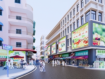 现代商业景观 农贸市场 菜市场 乡村振兴 景观改造 建筑改造