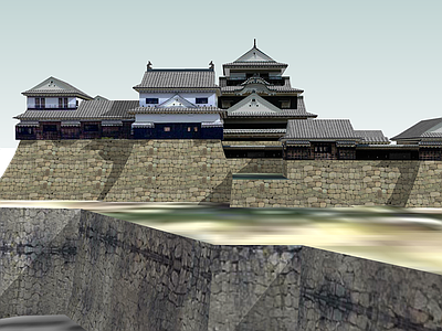日式古建筑 松山城