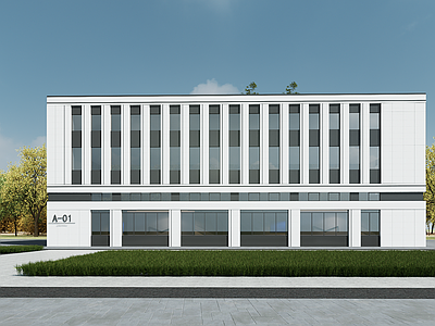现代厂房 现代厂房 现代工业厂房 多层厂房 厂房建筑 现代简约厂房