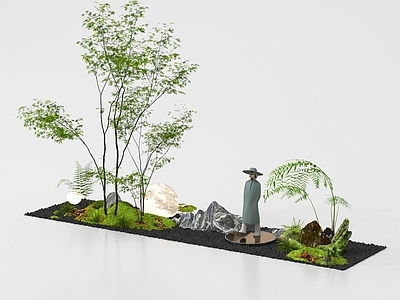 现代庭院小品 现代庭院小品 景观造景 室内景观 植物组合