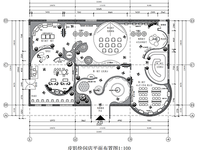 文化展厅 皮影主题展厅 皮影快闪店 500平非遗文化 展厅 平面图