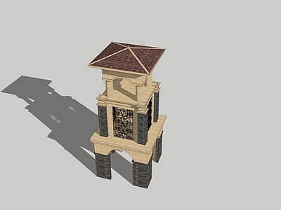 现代小区建筑 塔