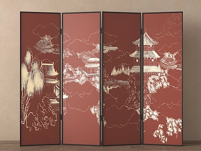 新中式屏风 新中式屏风 折叠屏风