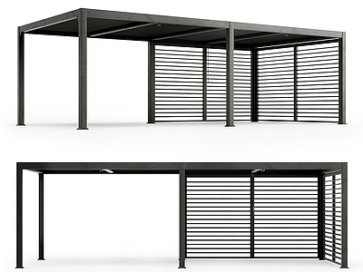 现代简约亭子 户外遮阳棚 户外翻转百叶凉亭 阳光棚 阳光房 铝合金凉亭