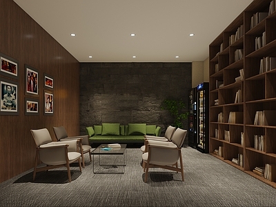 工业复古休息区 工业风休息区 复古休息区 工业风阅读区 复古阅读区 工业风书吧