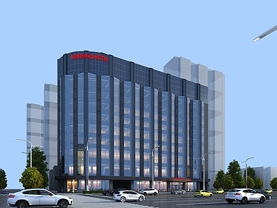 现代工业酒店外观 现代酒店