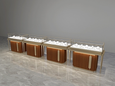 现代新中式珠宝店 珠宝店 珠宝柜台 珠宝展柜