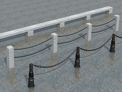 现代其他公共空间 石头栏杆 景观栏