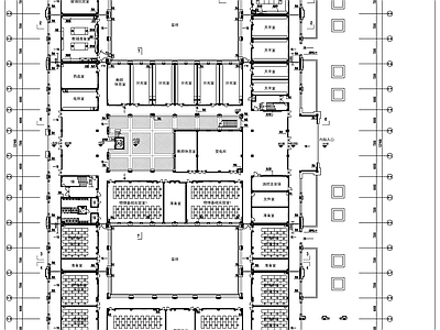 现代学校建筑 高校实验楼平面 施工图