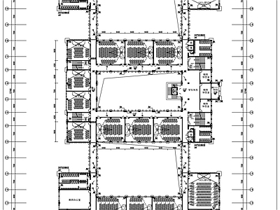 现代学校建筑 教学建筑平面图 施工图