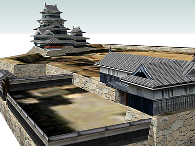 日式古建筑 松本城