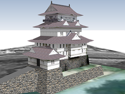 日式古建筑 小田原城