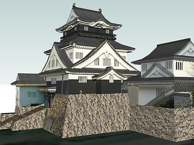 日式古建筑 冈崎城