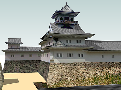 日式古建筑 富山城