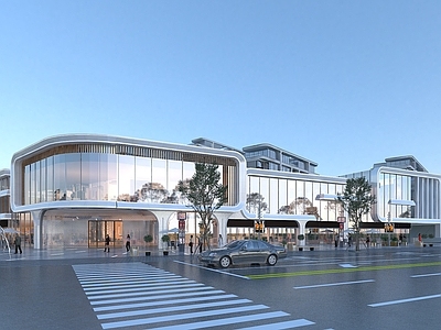 新中式现代商业街 商业街