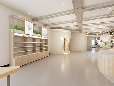 现代简约宠物店 现代简约宠物店 猫咖 猫爬架 撸猫馆 宠物用品