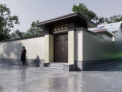 新中式乡村民房 农村自建房 农村新中式大门 自建房改造 北方乡村民房 新中式