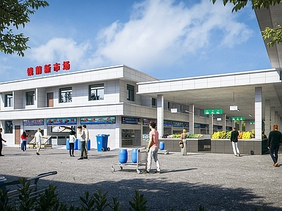 现代商业街 菜市场农贸市场
