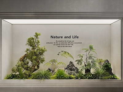 现代室内景观 庭院景观 植物堆 景观造景 花池花坛 绿植组合