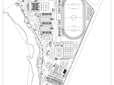 现代新中式学校建筑 45班一贯制学校 现代风格学校设计 施工图
