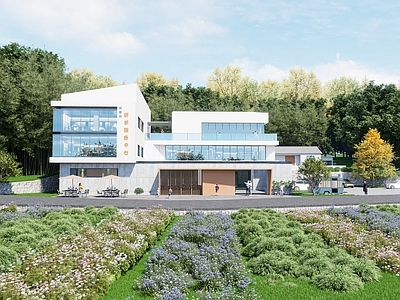 现代中式风格建筑 乡建 研学中心