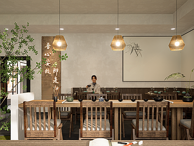 中式茶餐厅 中式茶餐厅 宋式美学 茶桌 茶空间 吧台