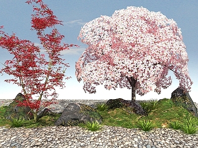 现代办公桌 景观植物