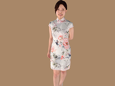 女人 旗袍女孩 中国女孩 民国 写实人 扫描女孩