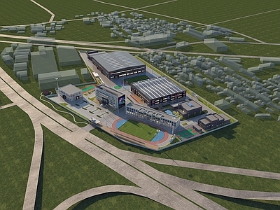 现代办公楼 厂房 搏击训练基地 公建