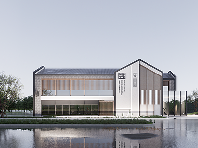 新中式中式商业街 商店建筑 仿古商业街 江南风商业街 新中式商业建筑 步行街
